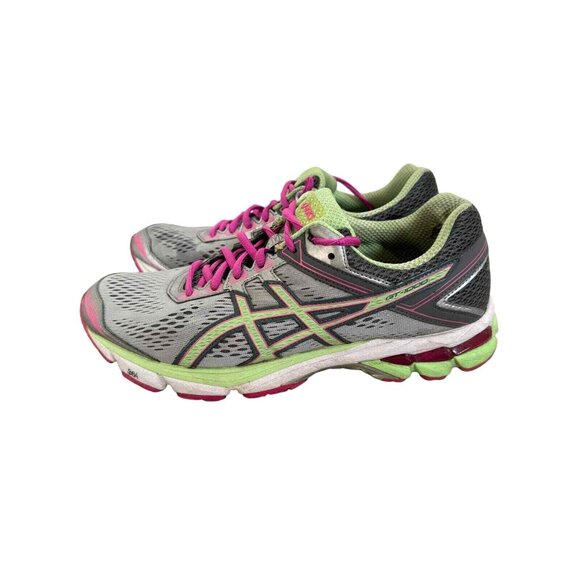 Asics GT-1000 Running Shoes Women 9.5 Pink Lime Green Sneakers Comfort Cushioned - Picture 3 of 10